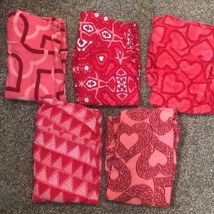 Valentines leggings bundle TC plus size Lularoe